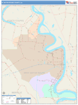 W. Baton Rouge County Wall Map Color Cast Style